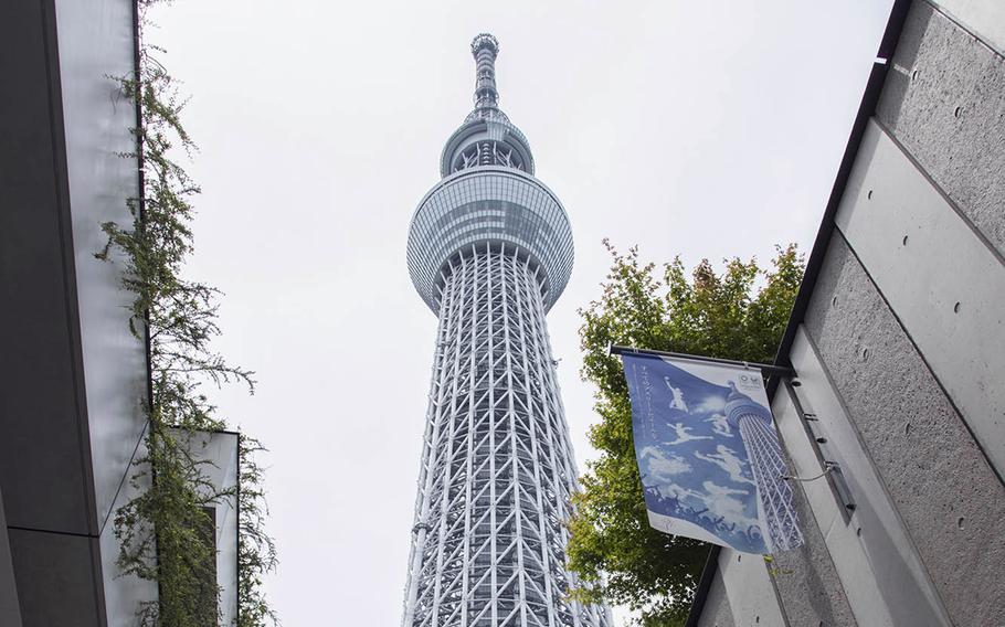 Tokyo Skytree stretches 2,080 feet from the ground to the transmission tower in its topmost turret. It displaced Tokyo Tower, opened in 1958, as the tallest structure in Japan at 1,092 feet.