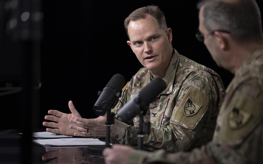 Col. Will Wright, Global Information Systems Program director at the U.S. Military Academy at West Point, N.Y., on Feb. 23, 2023.