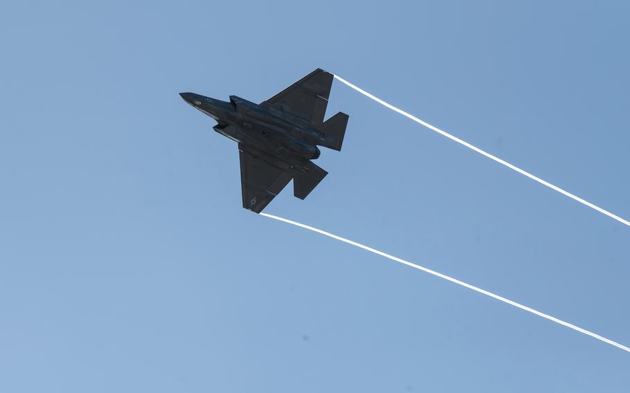 A Hawaii Air National Guard F-22 Raptor takes off from Hickam Airfield, Hawaii, during Sentry Aloha, Jan. 19, 2024.