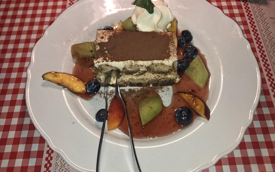 The tiramisu at Trattoria Da Balbi in Wiesbaden, Germany.