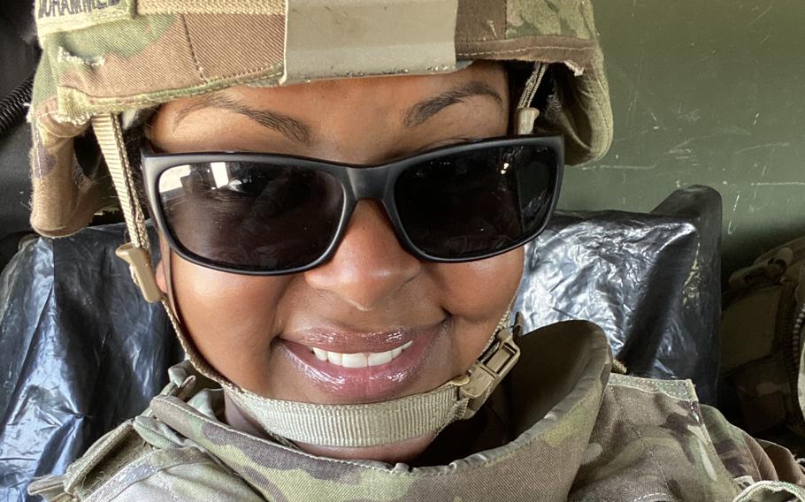 Maj. Tiffaney Mohammed says she was subjected to racial insults while serving as the executive officer of an Army battalion based in Grafenwoehr, Germany. The Army in Europe is investigating the allegations.