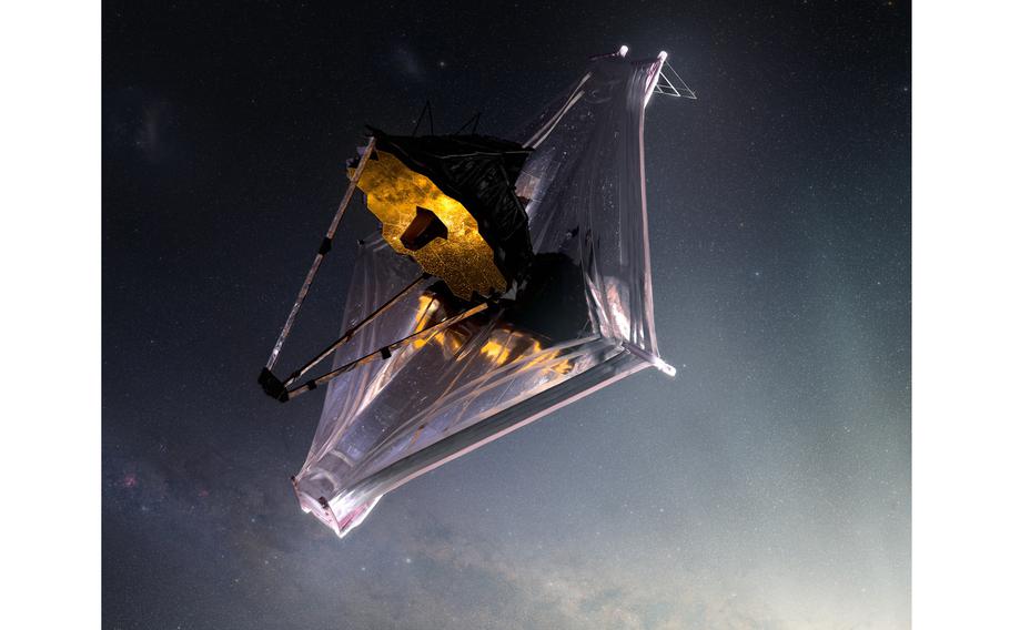Artist conception of the James Webb Space Telescope. 
