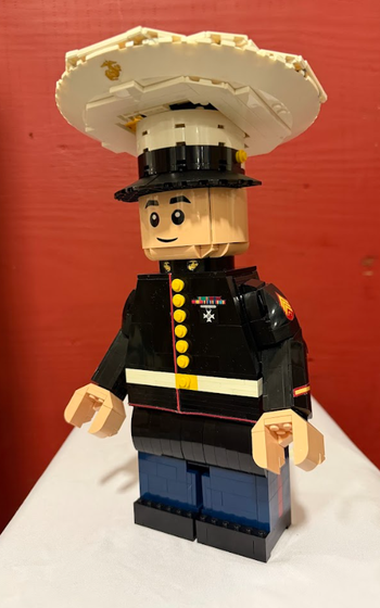 A LEGO Marine figure.