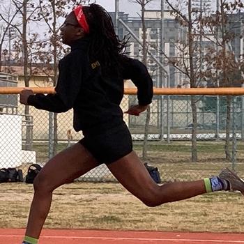 Sophomore Aneres Peoples shows tremendous promise in sprints for Humphreys.