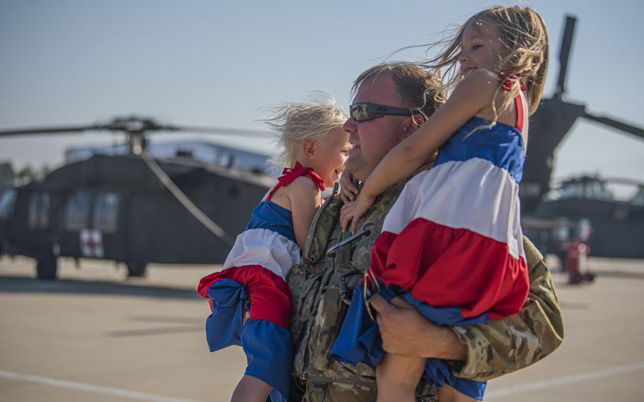 Family and friends bid farewell before Idaho Army National Guard members deploy