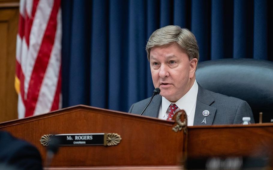 Sen. Mike Rogers, R-Ala., attends a hearing on Capitol Hill in Washington, D.C.