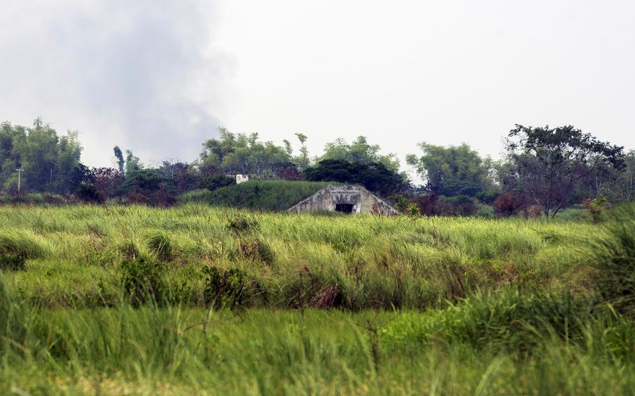 A bunker built by the Japanese during World War II is seen from a roadside in Mabalacat, Philippines, April 21, 2023.