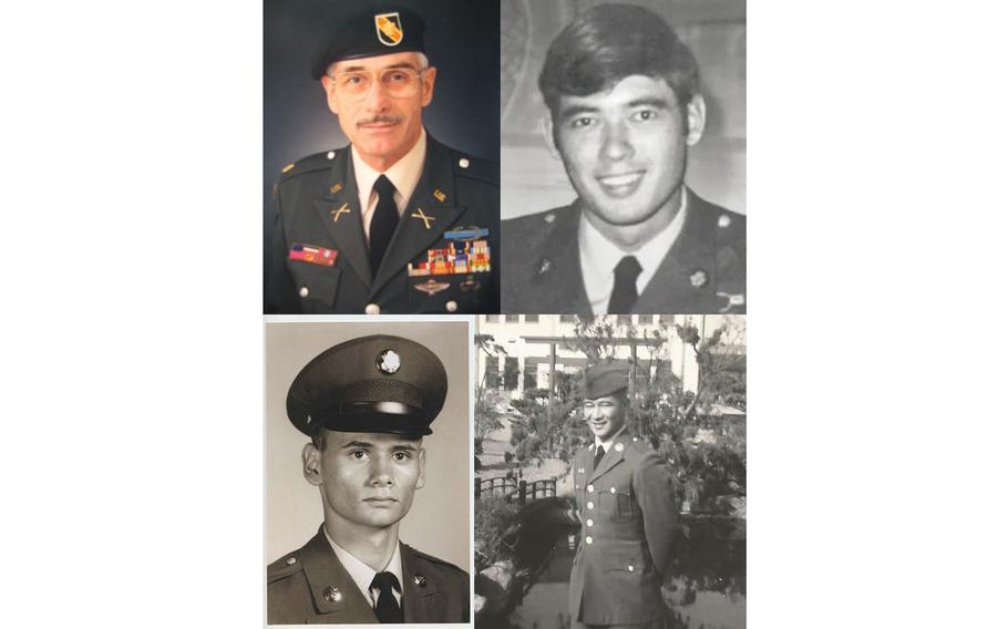 Clockwise from top left: Maj. John J. Duffy, Spc. 5th Class Dennis M. Fujii, Staff Sgt. Edward N. Kaneshiro, and Spc. 5th Class Dwight Birdwell. President Joe Biden on Tuesday, July 5, 2022, awarded the Medal of Honor to three of the four Army veterans at a White House ceremony while Kaneshiro, who died during combat in 1967, was honored posthumously. The soldiers received the nation’s highest battlefield honor for their actions during the Vietnam War.