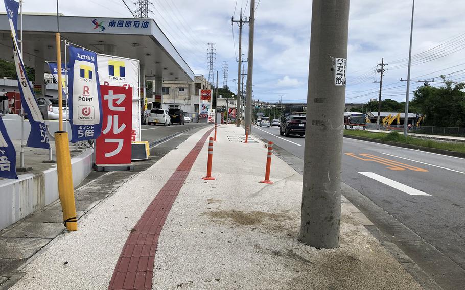 A soldier assigned to 1st Battalion, 1st Air Defense Artillery was killed Sunday, Sept. 24, 2023, after his car struck this utility pole in Kitanakagusuku village, Okinawa.