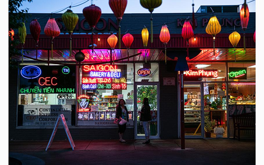 Eden Center in Falls Church, Va.,as  seen on April 25, 2023, contains the East Coast’s largest concentration of Vietnamese businesses.