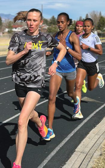 Army Sgt. Collet Rampf is running for a spot on the U.S. Olympic Team to compete in the 3000-meter steeplechase. 