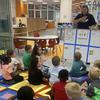 Kindergarteners listen to a lesson at Kaiserslautern Elementary School in Germany, in August 2023. Registration for prekindergarten has begun this week at 80 Defense Department schools, marking the launch of the first full-day preschool program in most U.S. military communities worldwide.