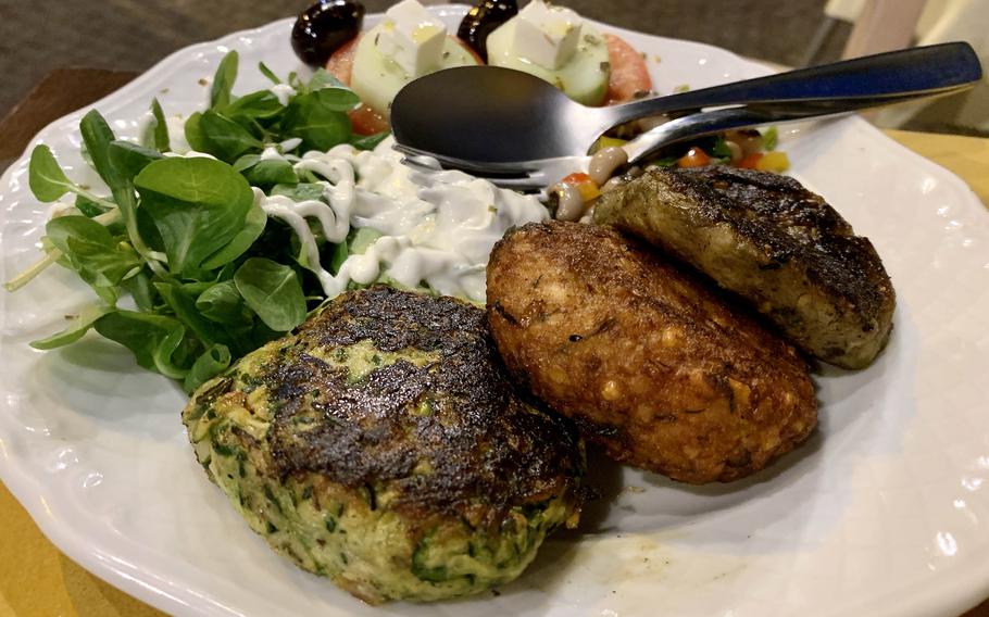 Zucchini, eggplant and chickpea fritters were one of the daily  appetizers at Magn' A Grecia. The Naples restaurant has specials priced from 8 to 20 euros. 