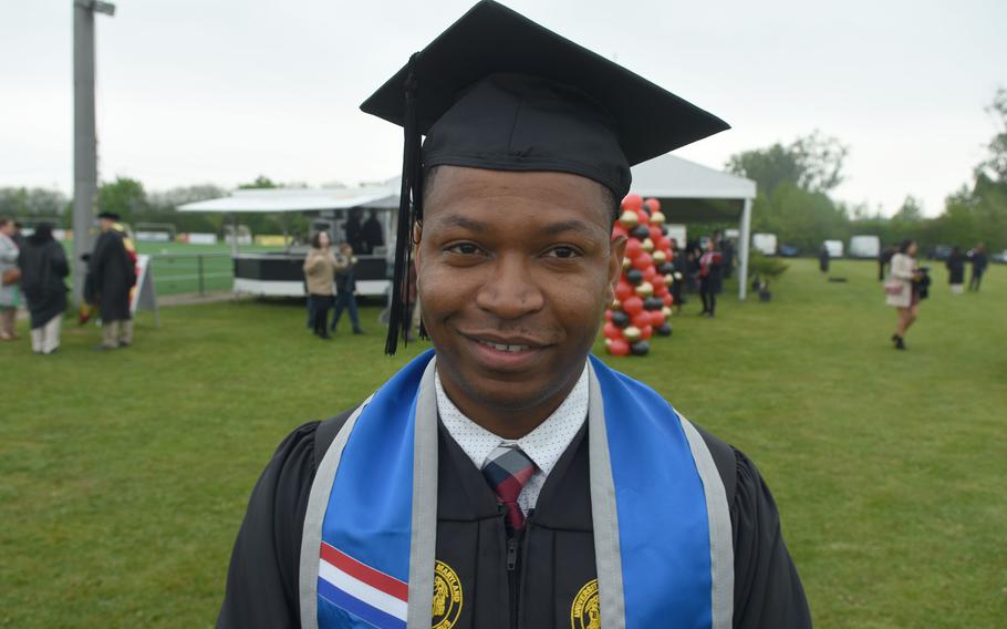 Air Force Master Sgt. Donnel Carney, 35, started his bachelor’s in business administration with the University of Maryland Global Campus Europe five years ago at Spangdahlem Air Base, Germany. A ground transportation specialist, he finished his studies while assigned to NATO headquarters in Belgium, persevering despite deploying four times in the interim.