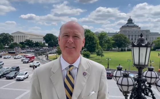 A video screen grab shows Rep. Robert Aderholt, R-Ala., speaking near the Supreme Court in Washington, D.C., on June 24, 2022.