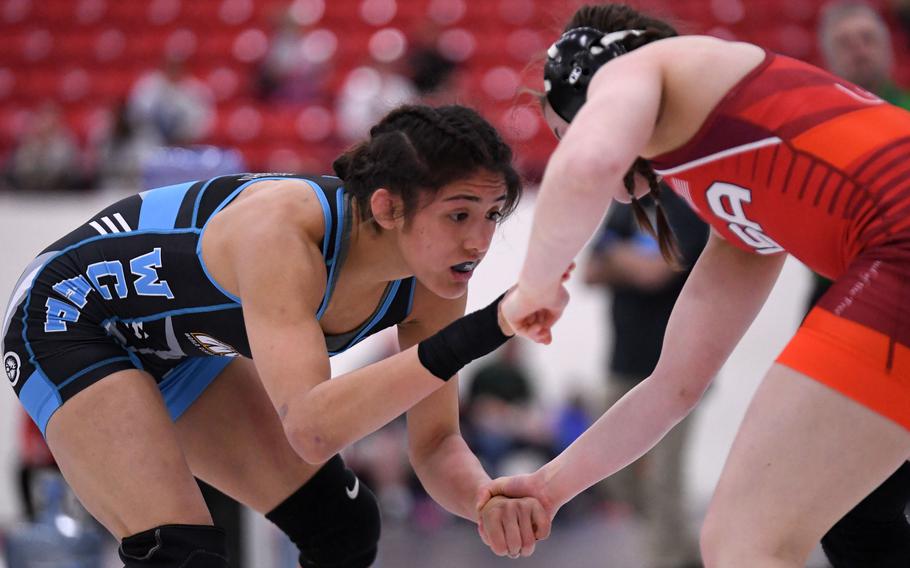 Spc. Estrella "Star" Dorado Marin, left, was a member of the Army's World Class Athlete Program who competed in freestyle wrestling. Dorado Marin, 21, died Jan. 3, 2024, in Thornton, Colo., following complications from emergency surgery. 