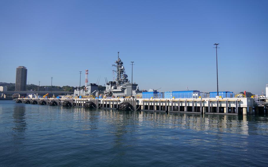 Pier 5, which can support up to three ships simultaneously, was officially opened at Yokosuka Naval Base, Japan, on Nov. 18, 2022. 