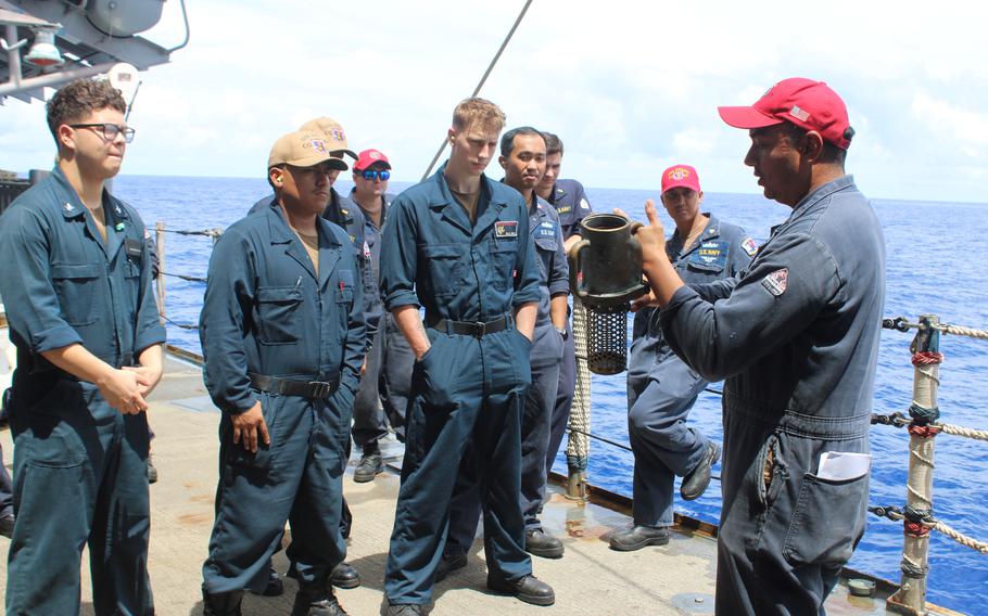 Sailors conduct rescue and assistance training