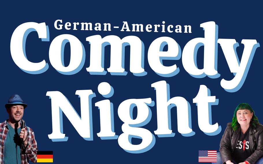 Comedians Manuel Wolff and Erin Crouch take center stage at a free comedy show in Baumholder, May 19, bringing their unique perspectives to humorously dissect everyday life and cultural quirks in Germany. 