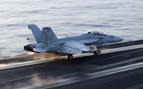 This image taken from video provided by the U.S. Navy shows an aircraft launching from the USS Harry S. Truman in the Red Sea before airstrikes in Sanaa, Yemen, Saturday, March 15, 2025. (U.S. Navy via AP)
