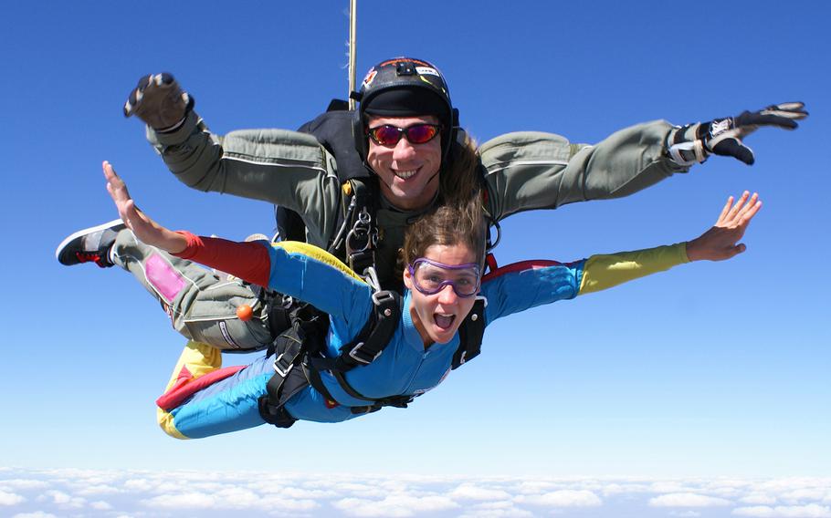 Go tandem skydiving through Ansbach’s Outdoor Recreation department on June 14.