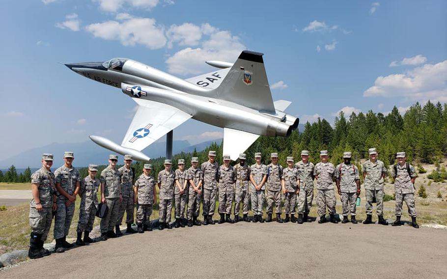 Some members of the Civil Air Patrol Kalispell-Flathead composite squadron, Montana’s largest Civil Air Patrol squadron. The Flathead Composite Squadron boasts approximately 40 cadets and 27 senior members.