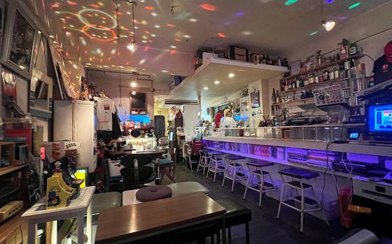 Among the flashy neon lights of Tokyo’s Shinjuku district lies 8 Bit Café where guests can play 1980s video games while they sip on game-themed drinks.