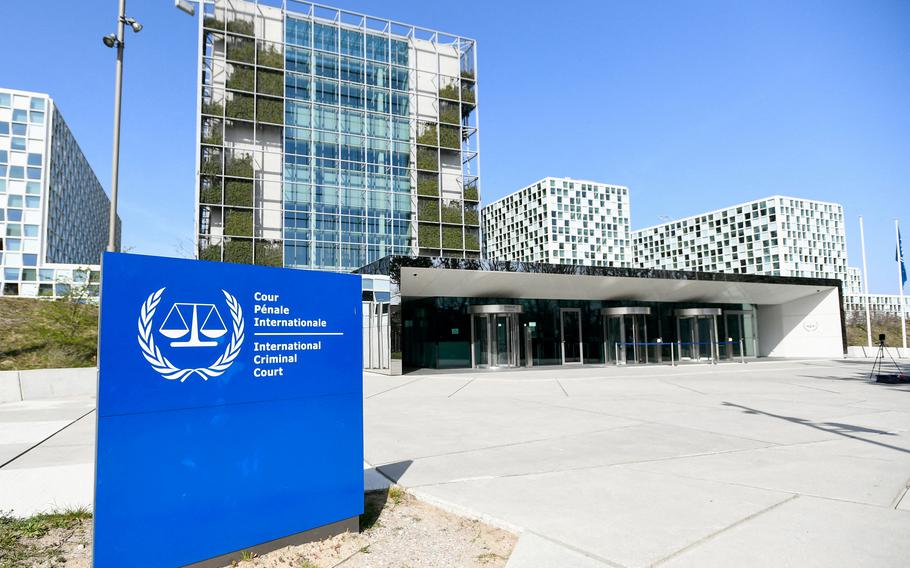 An exterior view of the International Criminal Court in The Hague, Netherlands, March 31, 2021.
