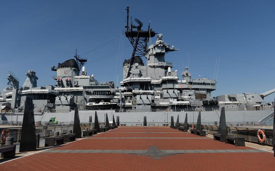 The Battleship New Jersey, the most decorated ship in U.S. Navy history, will leave its home dock in Camden, N.J., Thursday, March 21, 2024, to be dry docked for the first time in over three decades.