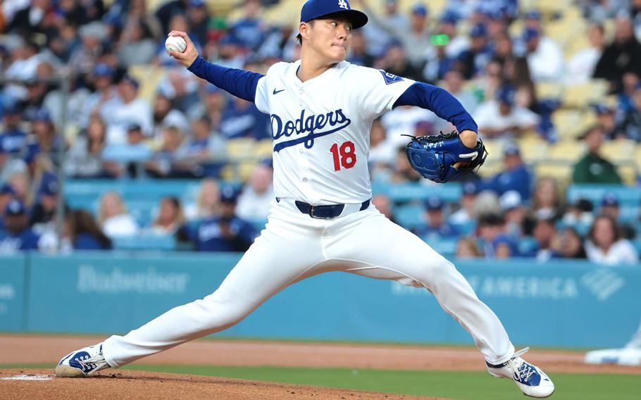 Dodgers pitcher Yoshinobu Yamamoto