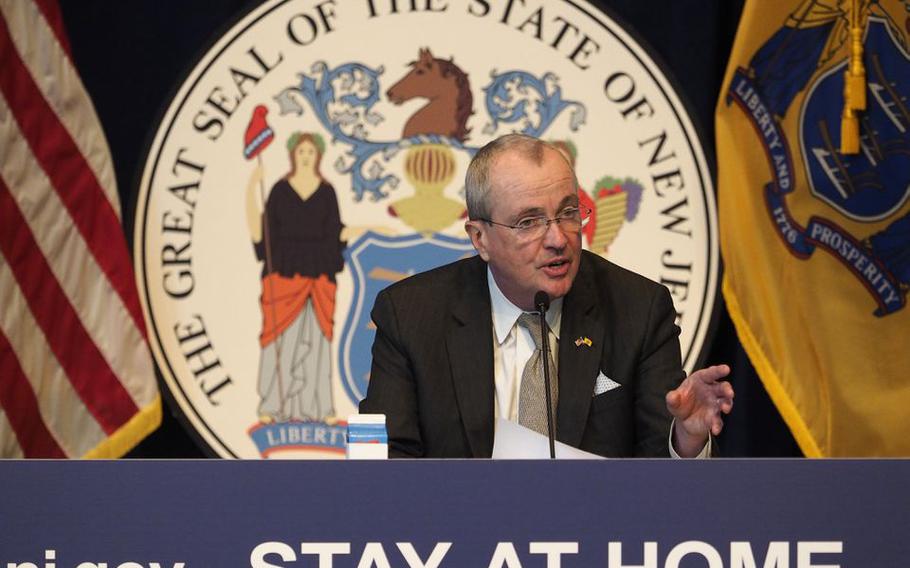 Gov. Phil Murphy speaks at one of his COVID-19 briefings in Trenton in June 2020.