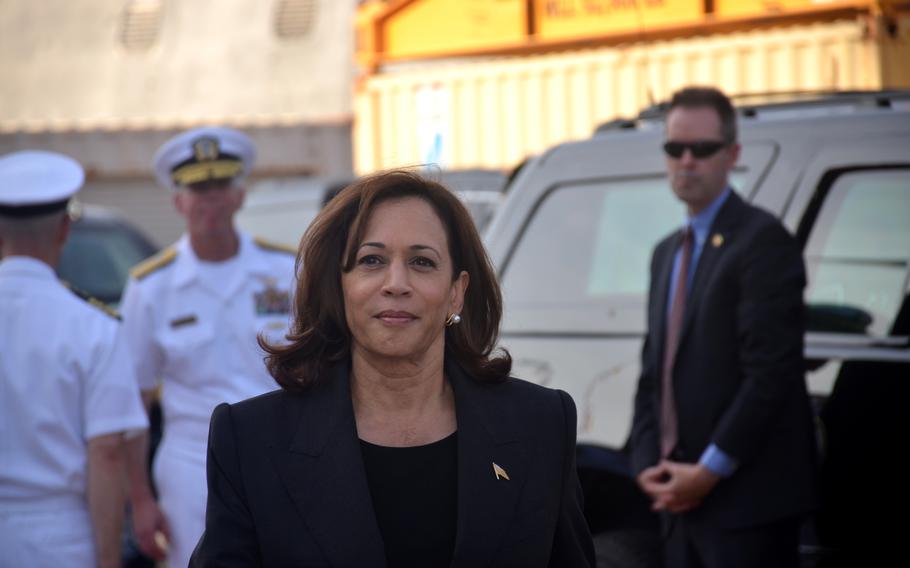 Vice President Kamala Harris visits Yokosuka Naval Base, Japan, Sept. 28, 2022.