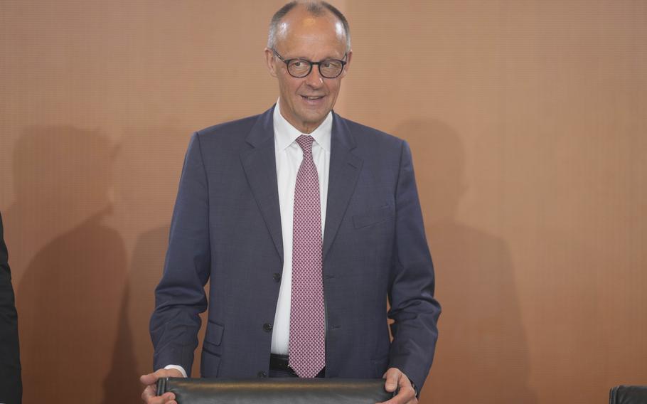 German Chancellor Friedrich Merz at a cabinet meeting.