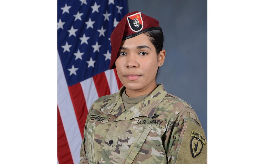 Spc. Karolina Ferrer-Padilla, 20, an Army petroleum supply specialist, died during an accident while on duty in Alaska, Jan. 24, 2022.
