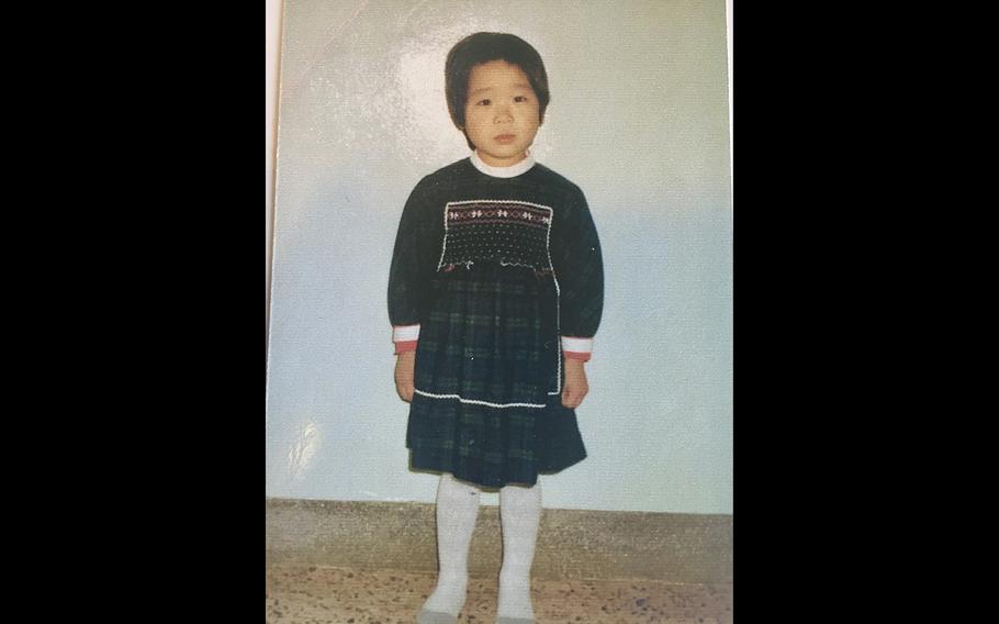 This undated photo provided by Joo-Rei Mathieson shows herself when she was in childhood taken in South Korea. 