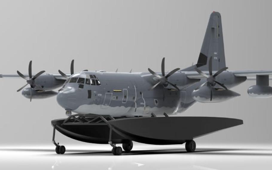 The Air Force version of a seaplane, in the development stage, is a modified MC130-J Commando II, the special operations version of the venerable Super Hercules airlifter.