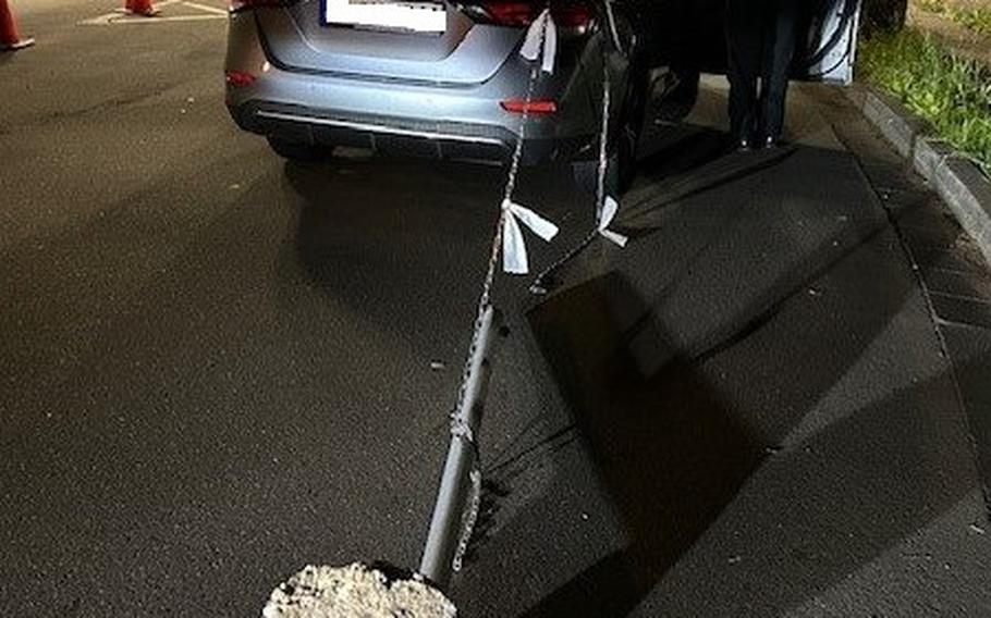An American driver was stopped at the Vogelweh gate late Wednesday after driving drunk and tearing up the blocked off exit at the nearby McDonald’s drive-thru in Einsiedlerhof.