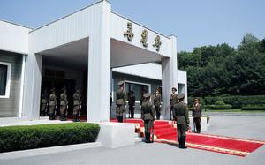 North Korea’s Panmun Hall conference building, formerly known as the Unification Pavilion, is pictured on May 26, 2018.
