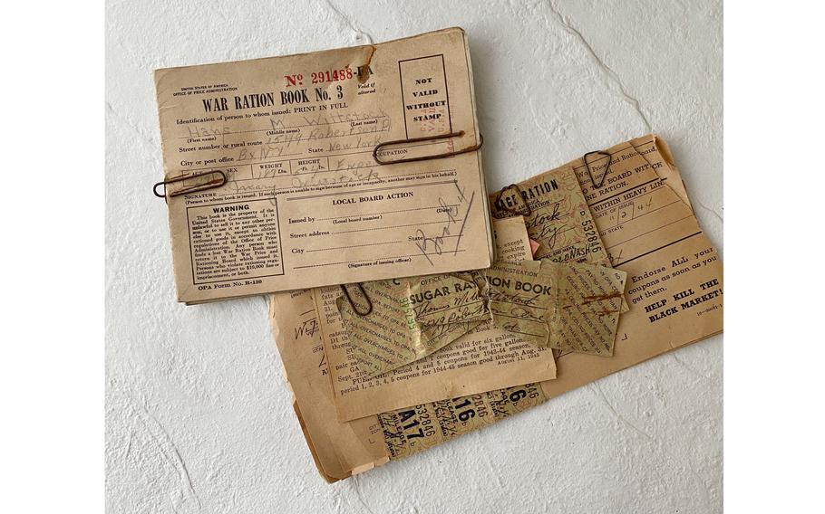 World War II ration books that Brown returned to Mary Jane Scott, the granddaughter of the original owner. 