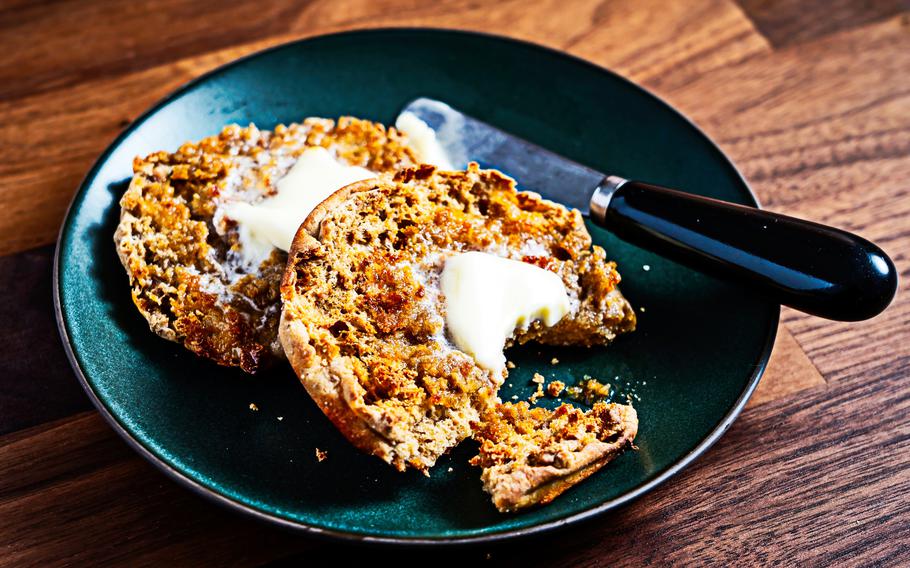Thomas’ pumpkin-spice-flavored English muffins are among the numerous pumpkin spice breakfast foods on store shelves this year.