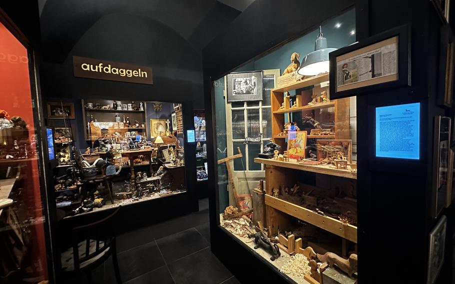 Displays in the dachshund museum are set up in a figure-eight pattern. It is operated by two dachshund enthusiasts who moved the museum from Passau, Germany, to Regensburg six months ago.