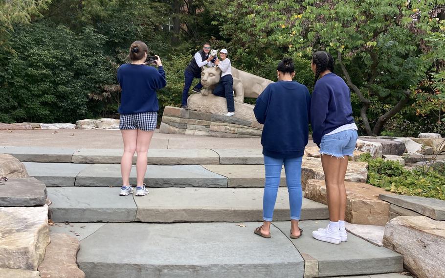 The Nittany Lions shrine is one of the most Instagrammable spots on the Pennsylvania State University campus. 