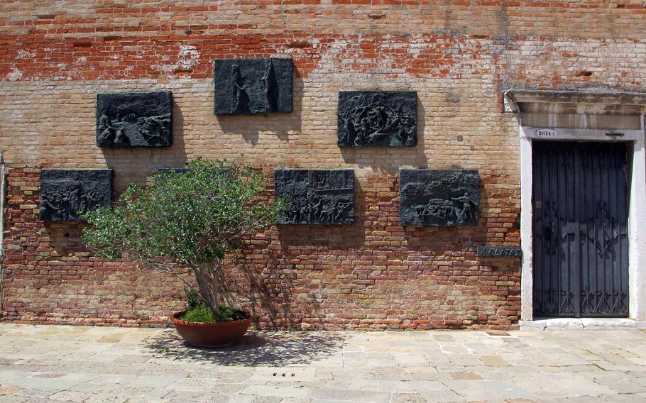 The Holocaust is commemorated in the main plaza in Venice's Jewish ghetto. Created in 1980 by the artist Arbit Blatas, it consists of bronze panels depicting the 205 Venetian Jewish victims of the Nazi deportation. Of those, eight survived.