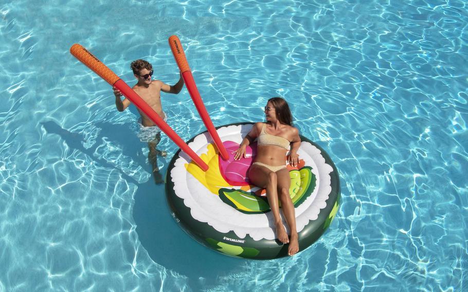 floaters in swimming pool