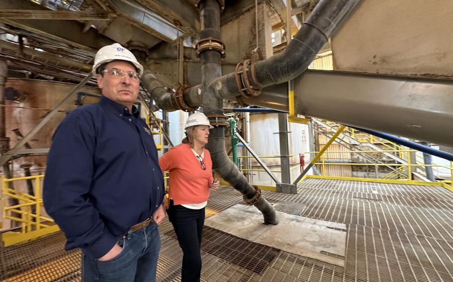 Mark Chalmers, chief executive officer of Energy Fuels Inc., with company spokesperson Jackie Brown-Griggs. 