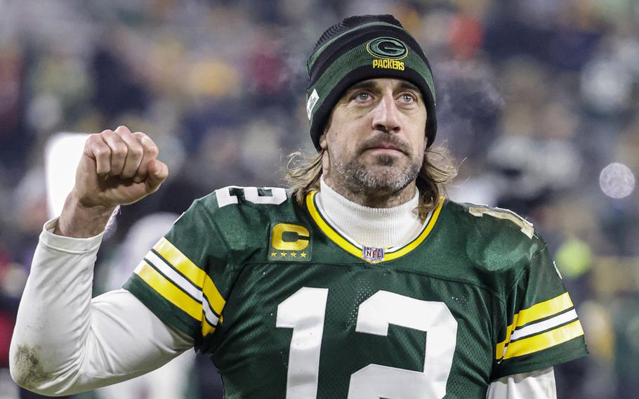 Green Bay Packers quarterback Aaron Rodgers leaves the field after an NFL game against the Minnesota Vikings on Sunday, Jan 2. 2022, in Green Bay, Wis. Rodgers says his intention is to play for the New York Jets in the coming season.