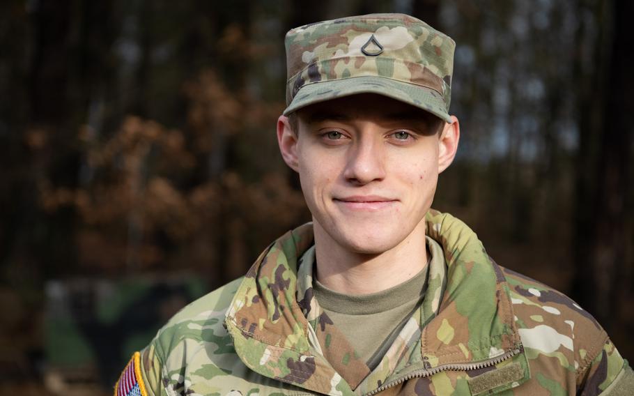 Pfc. Andrii Sydoruk, a Ukrainian immigrant who joined the U.S. military in late 2022, has earned two Army Commendation Medals for his work translating for Ukrainian forces and the Americans teaching them to operate air defense systems. 