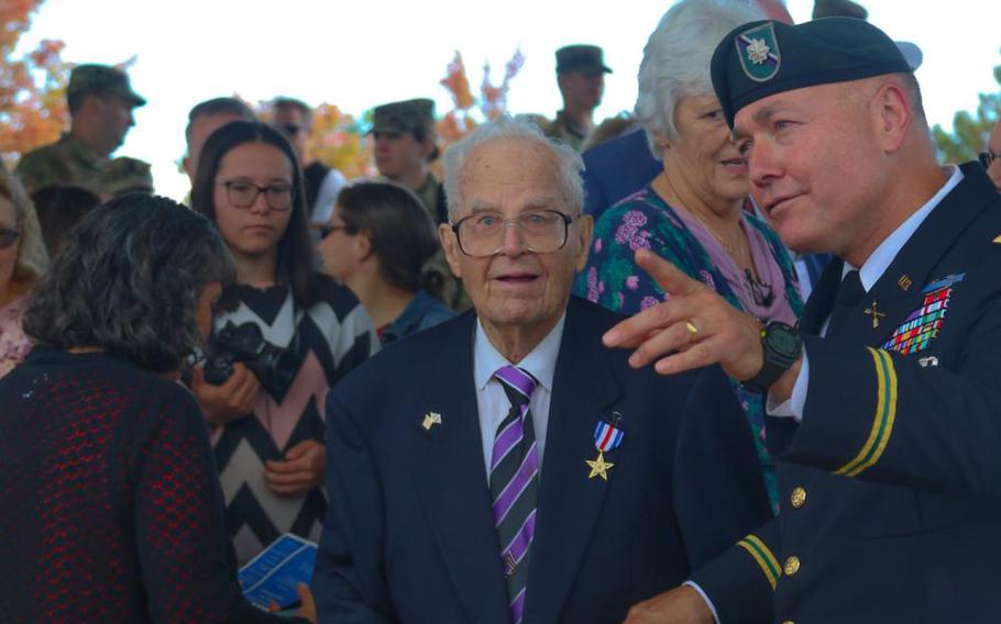 Harold Nelson poses for a photo during a Silver Star Medal ceremony at Fort Carson, Colo., Oct. 4, 2022. 
