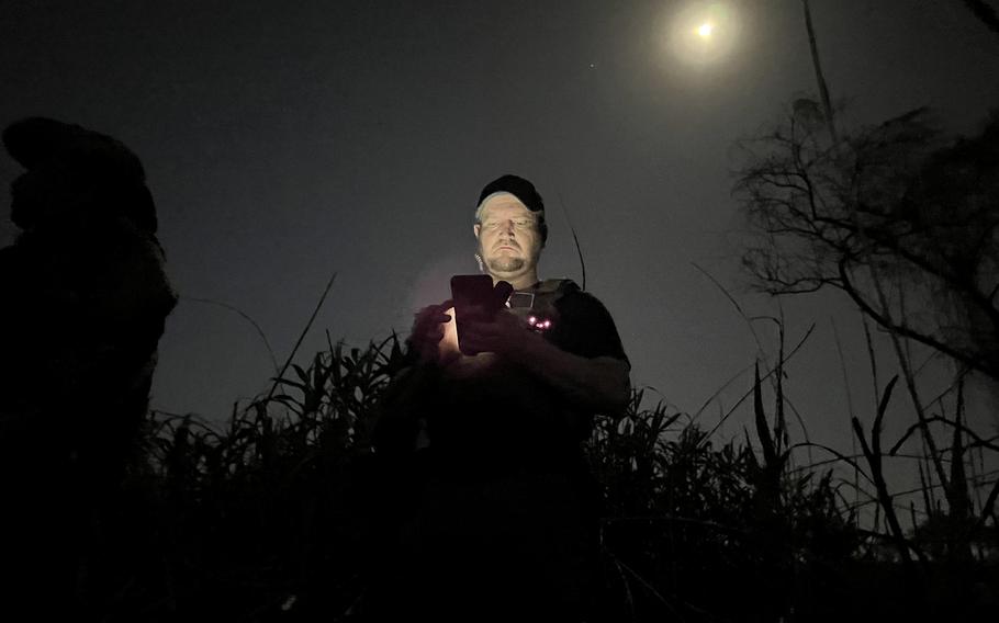 Patriots for America leader Samuel Hall patrolled the banks of the Rio Grande last month near Eagle Pass.