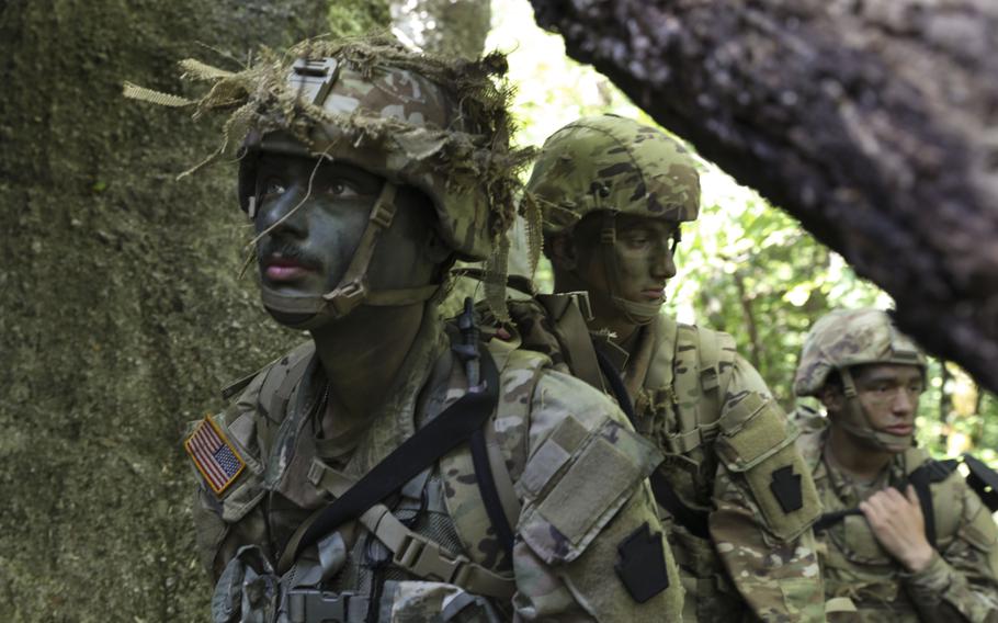 Pennsylvania Army National Guard soldiers participate in rappel training at Boxcar Rocks formation, June 13, 2023.